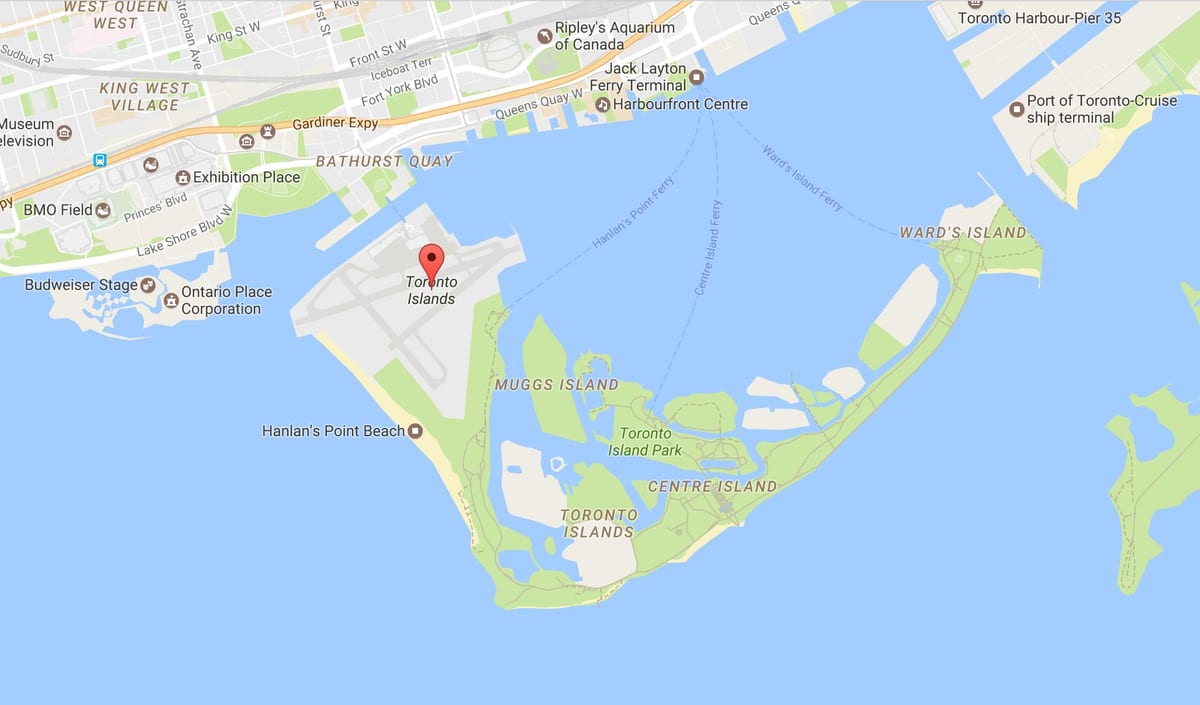Bản đồ của khu phố Toronto Đảo khu phố Toronto