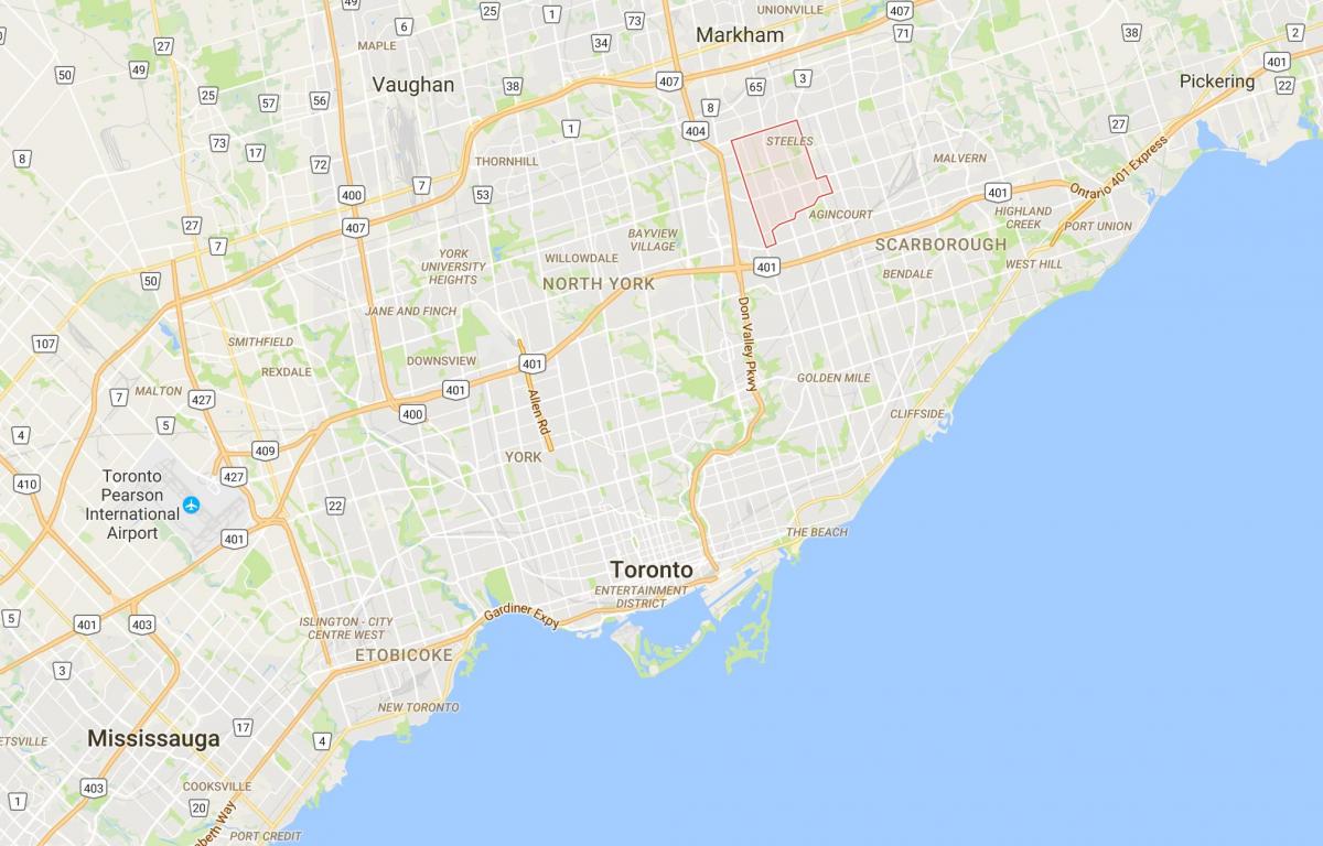 Bản đồ của Tôi'Amoreaux quận Toronto