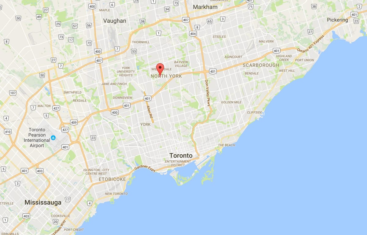 Bản đồ của Lansing quận Toronto