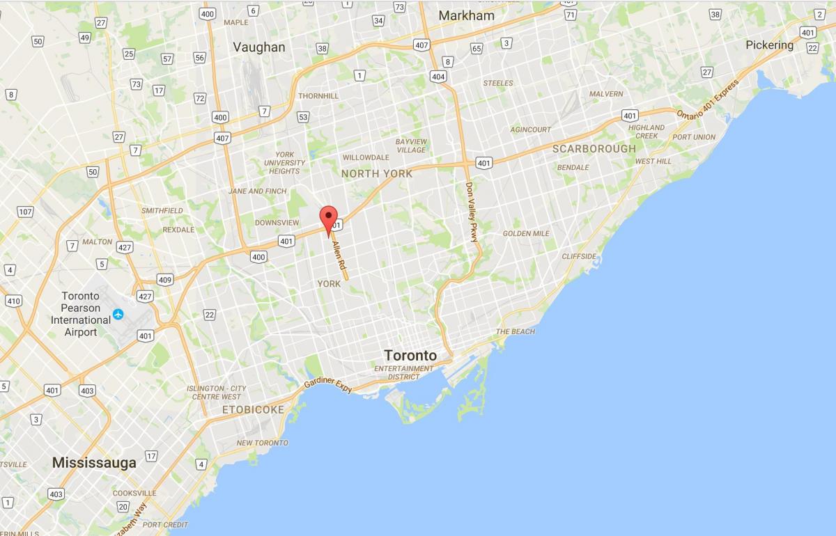 Bản đồ của Lawrence Heights quận Toronto