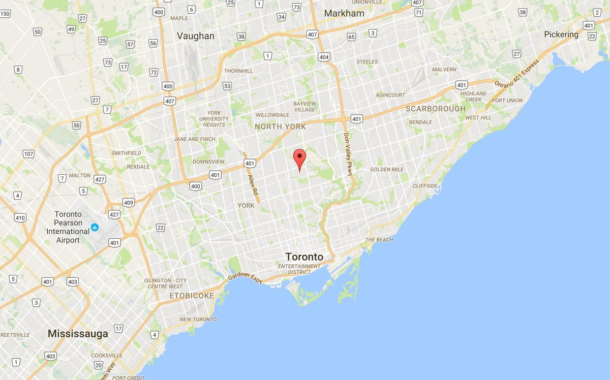 Bản đồ của Lawrence Park quận Toronto