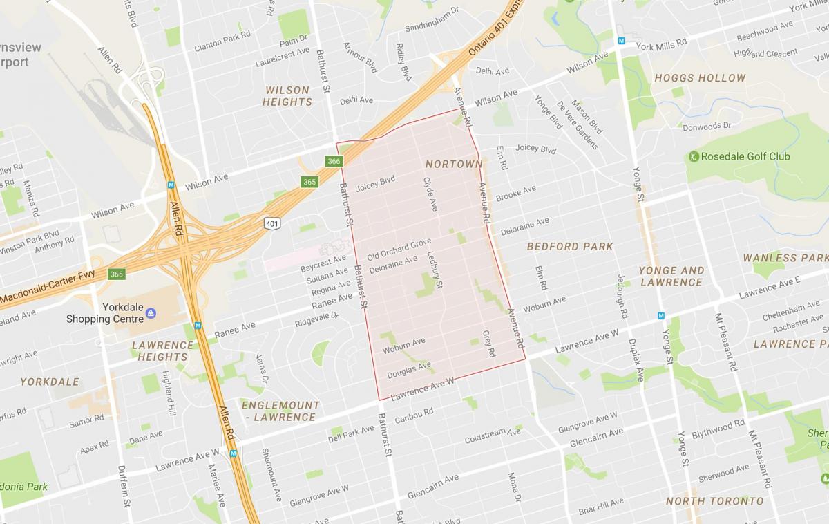 Bản đồ của Ledbury Park khu phố Toronto