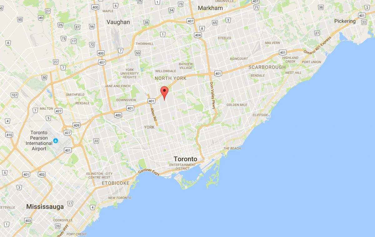 Bản đồ của Ledbury Park quận Toronto