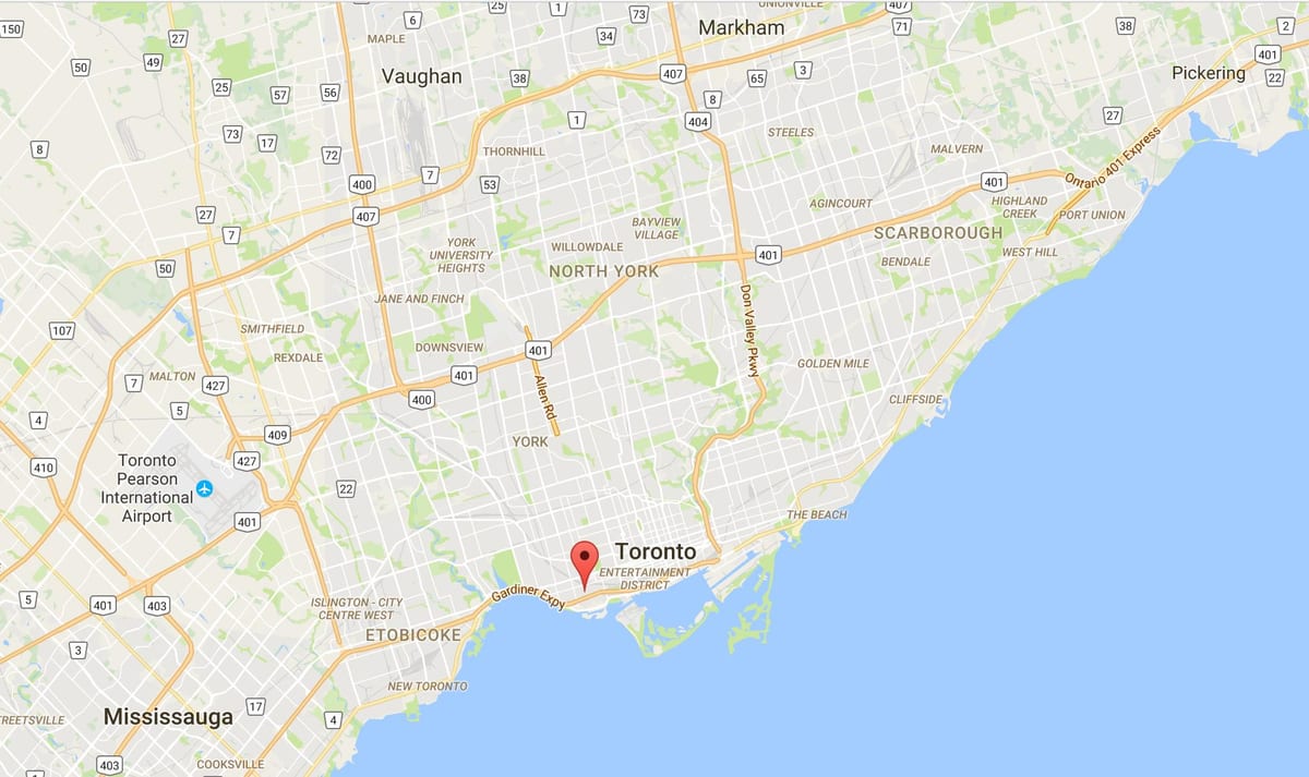 Bản đồ của Liberty Làng quận Toronto
