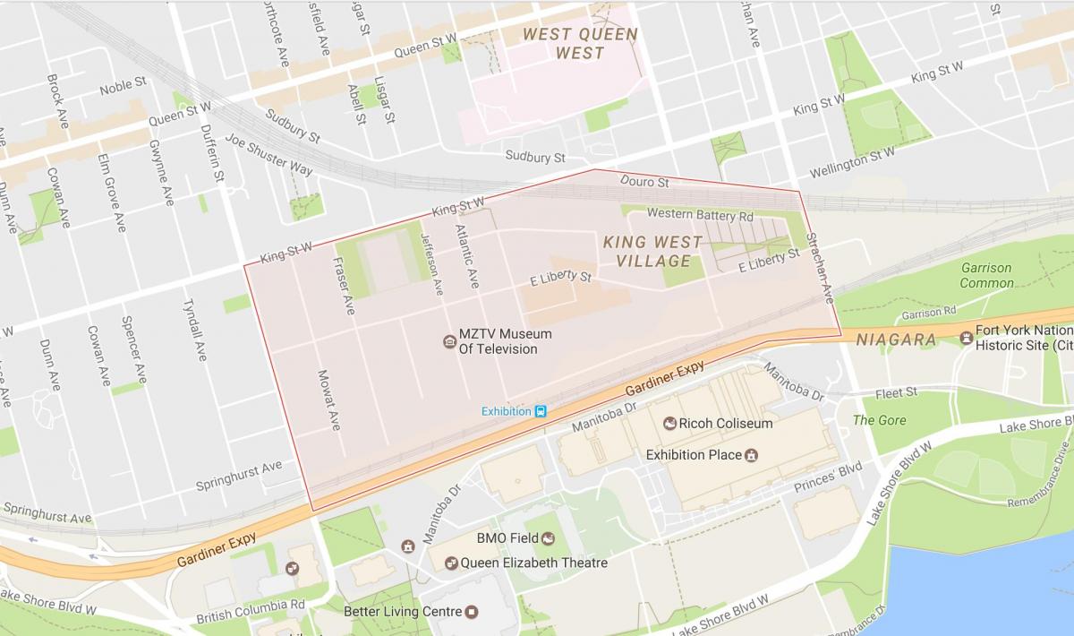 Bản đồ của Liberty Làng khu phố Toronto