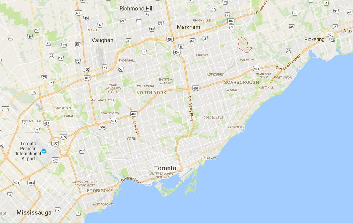 Bản đồ của Lincoln Heights quận Toronto