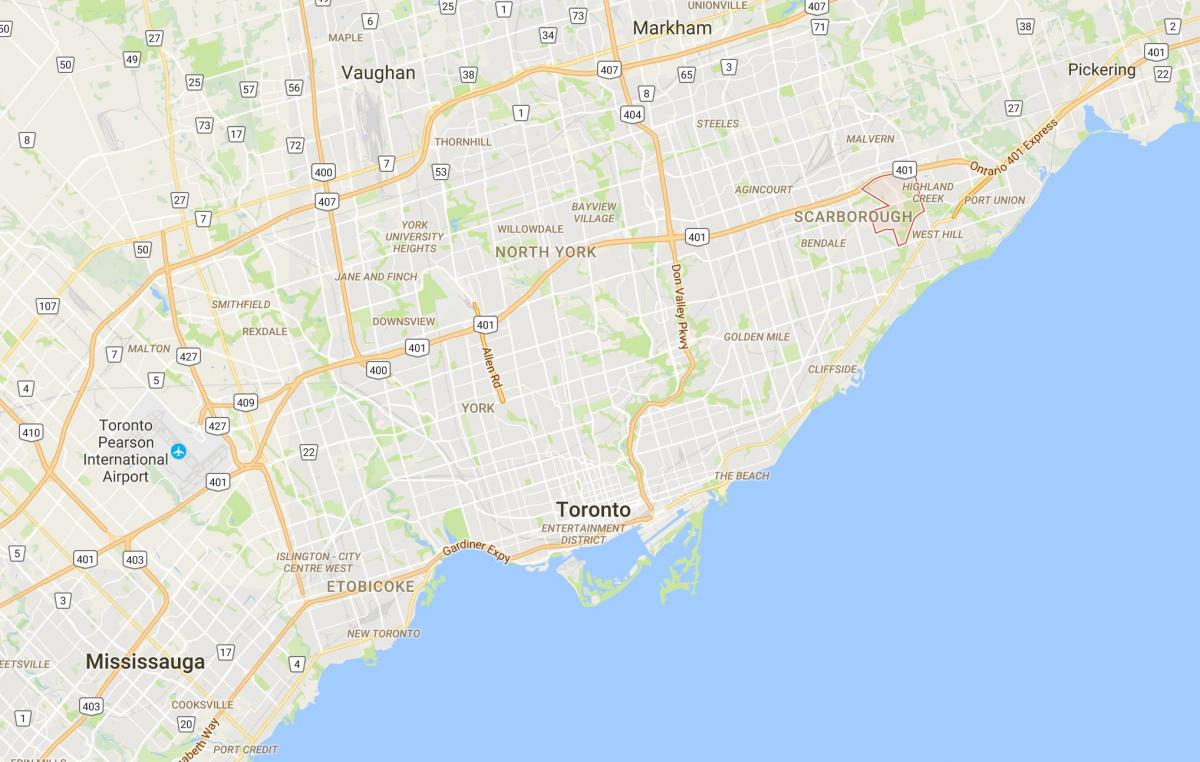 Bản đồ của Lincoln quận Toronto