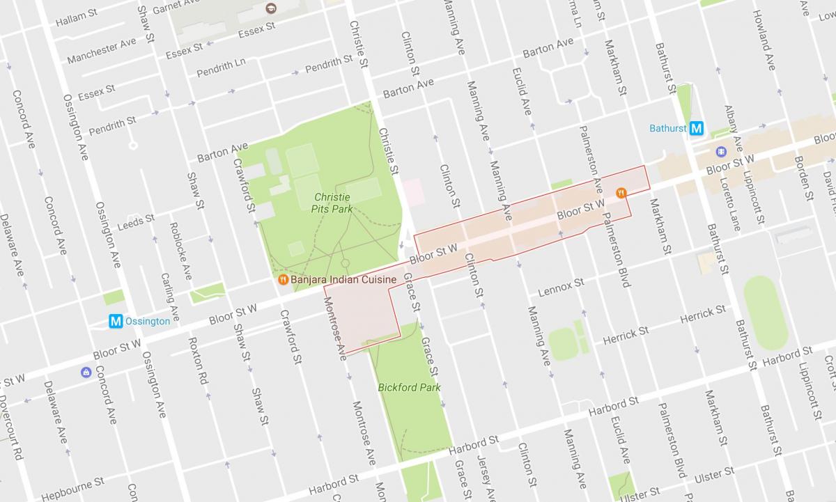 Bản đồ của los angeles khu phố Toronto