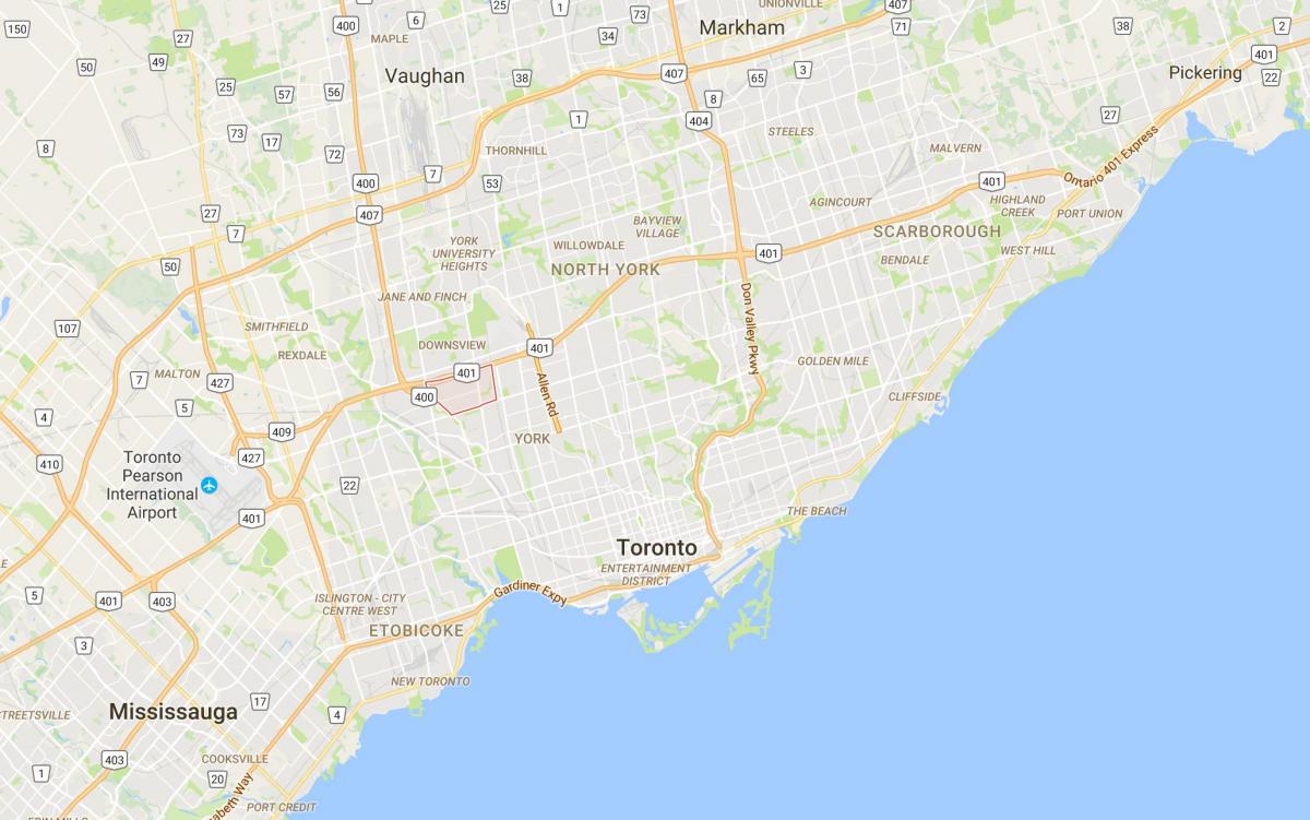 Bản đồ của Lá quận Toronto