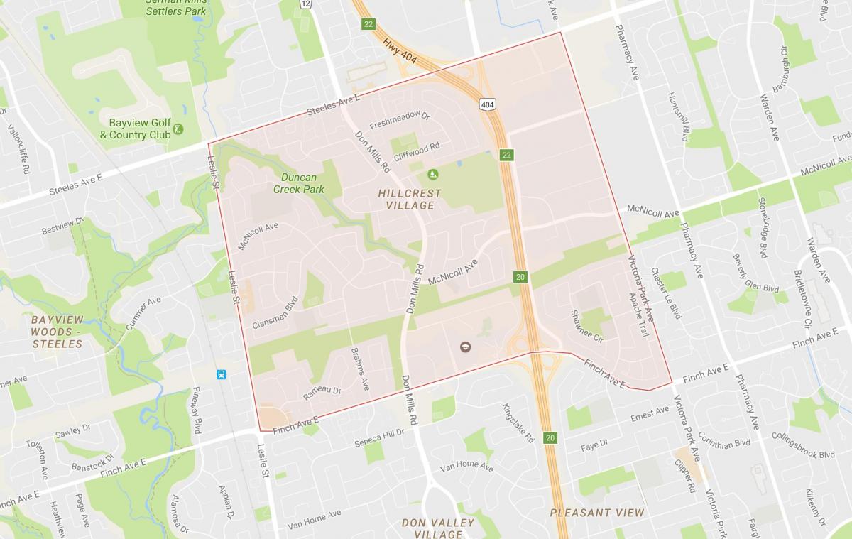 Bản đồ của Lấy Làng khu phố Toronto