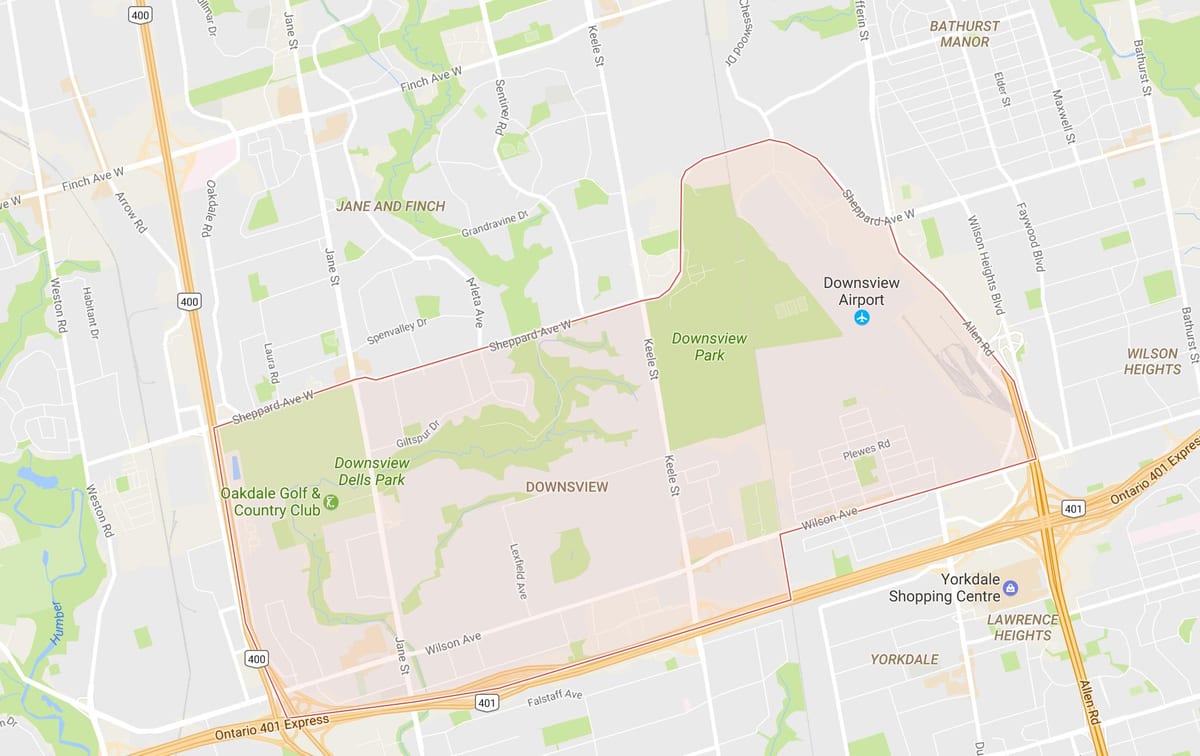 Bản đồ của Mưa khu phố Toronto