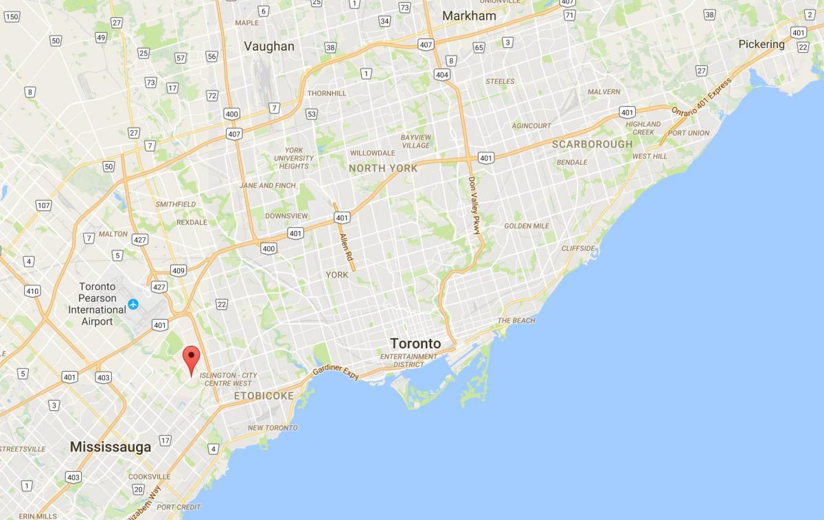 Bản đồ của Markland Gỗ quận Toronto