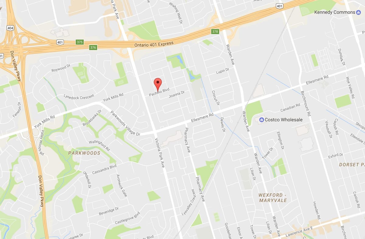 Bản đồ của Maryvalen eighbourhood Toronto