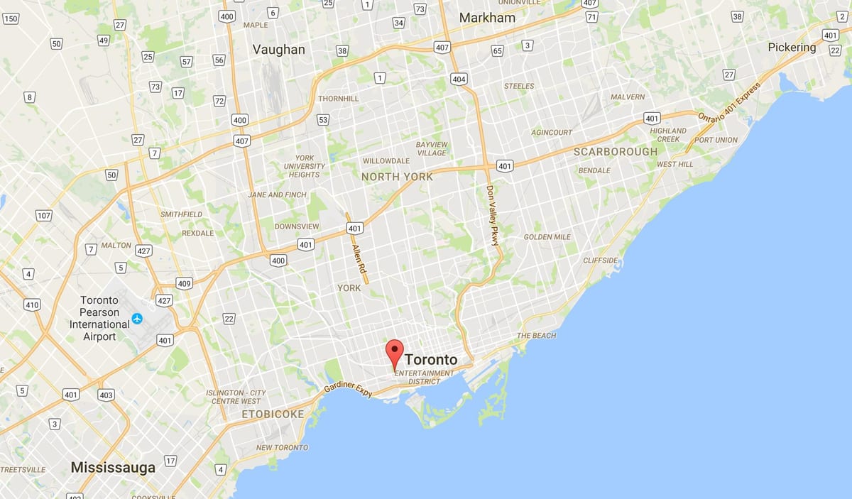 Bản đồ của Đường Hoàng Tây quận Toronto