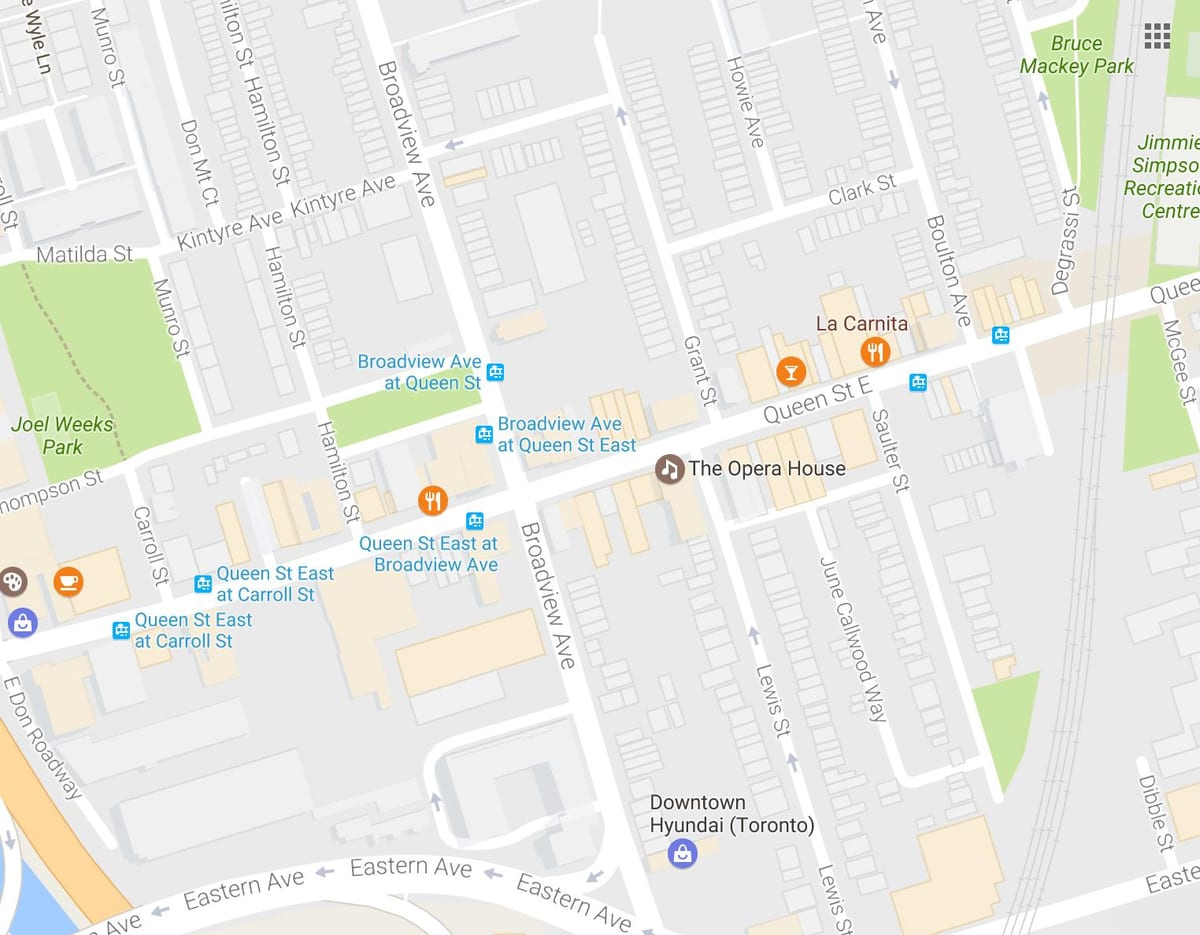 Bản đồ của Nhà hát Opera Toronto