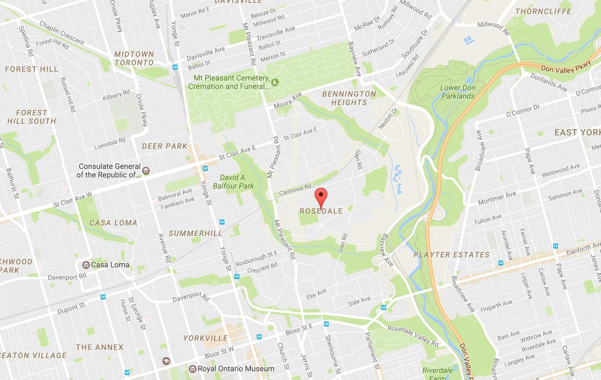 Bản đồ của Nhớ khu phố Toronto