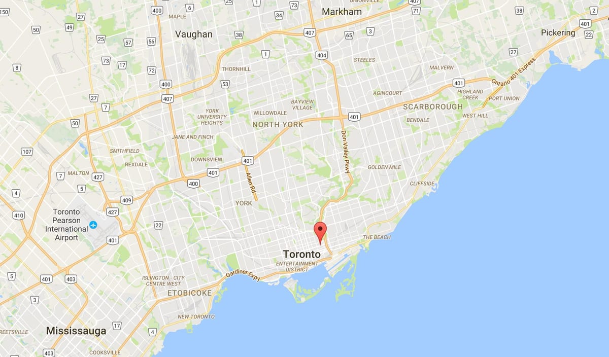 Bản đồ của quan Nhiếp chính Park quận Toronto