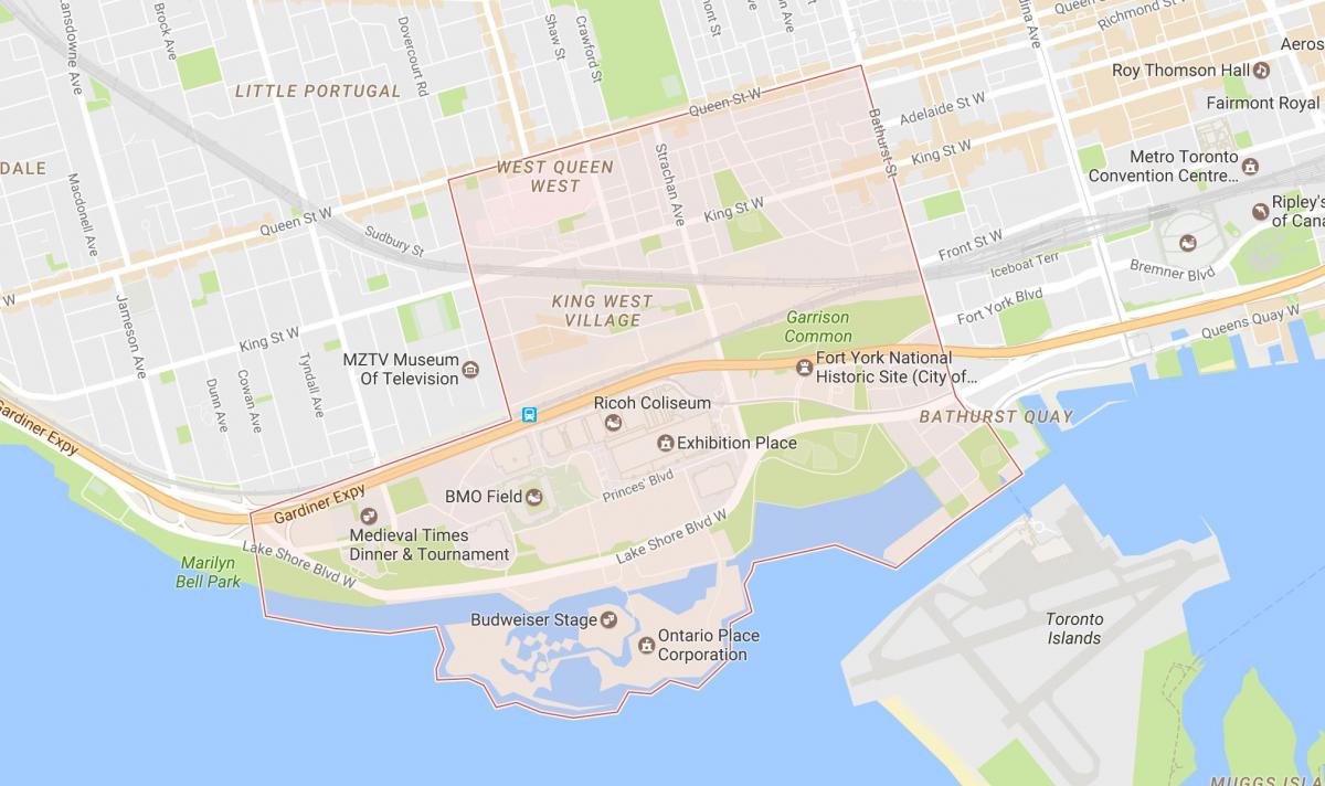 Bản đồ của Niagara khu phố Toronto