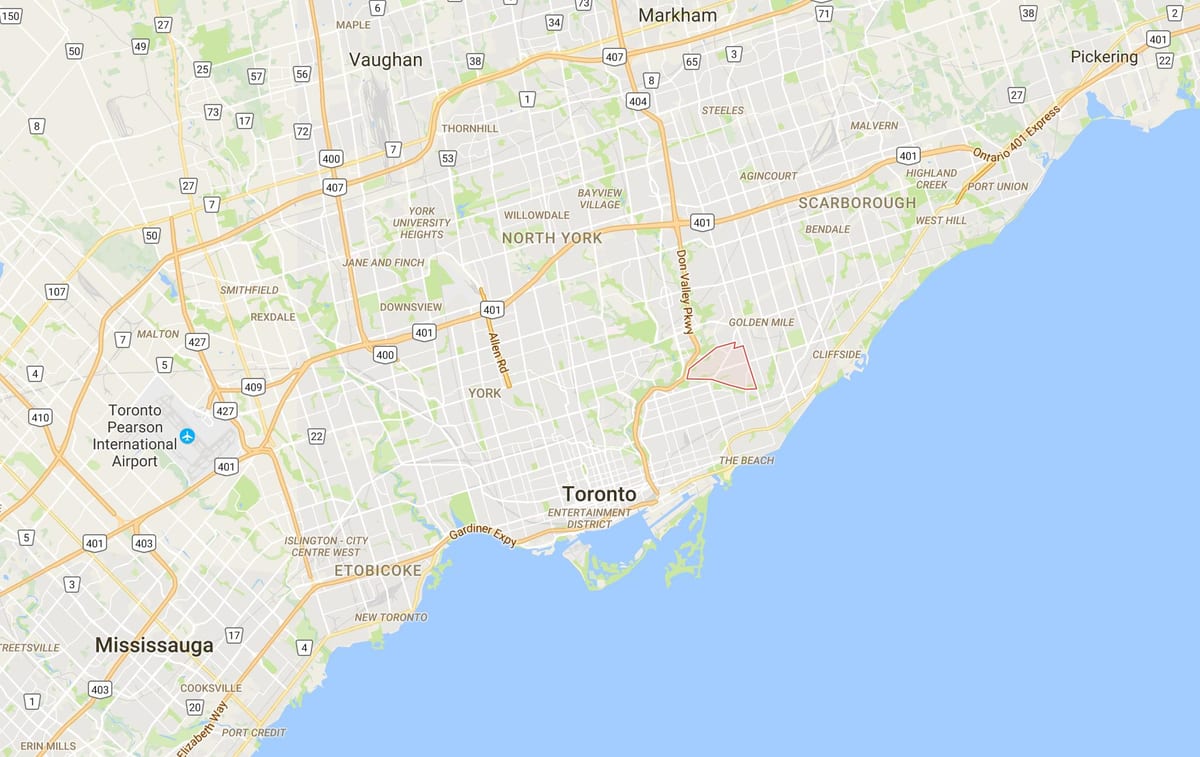Bản đồ của O ' Connor–Toà quận Toronto