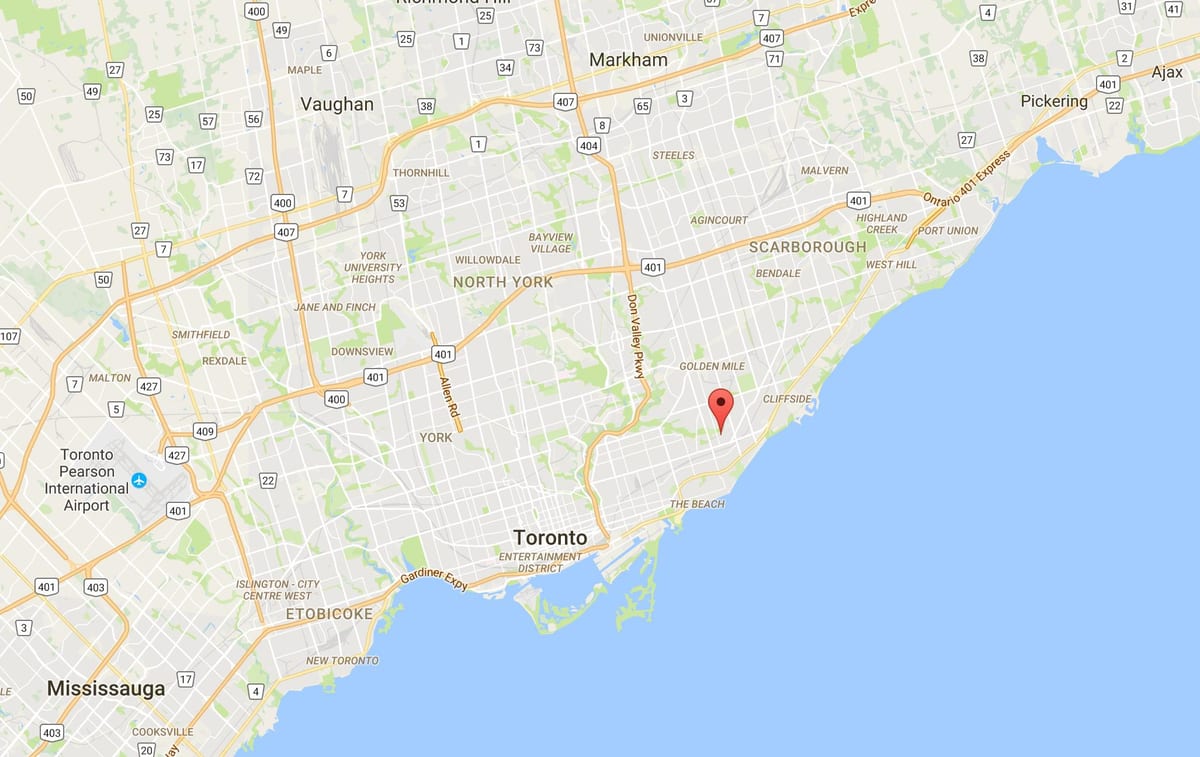 Bản đồ của Oakridge quận Toronto