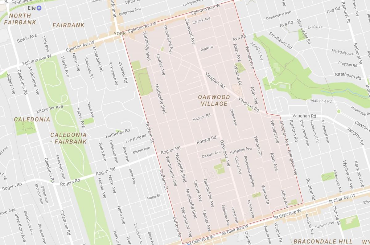 Bản đồ của Oakwood–Em khu phố Toronto