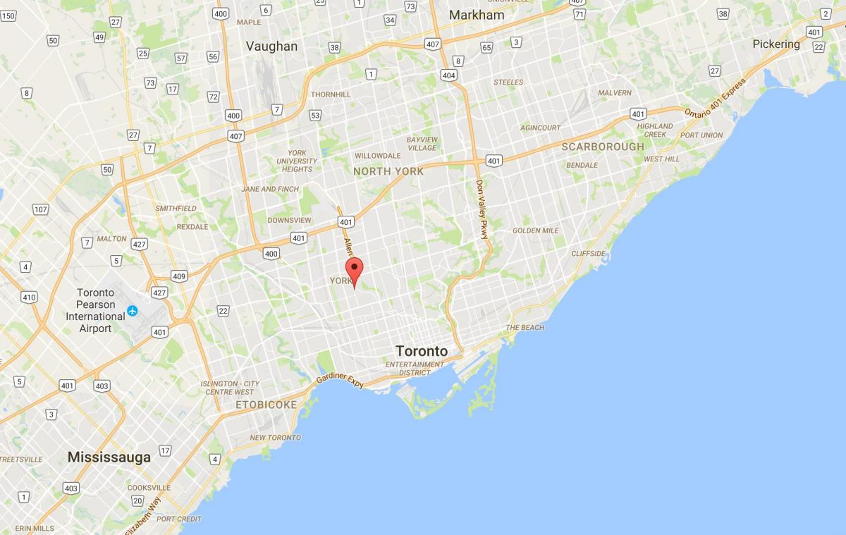 Bản đồ của Oakwood–Em quận Toronto