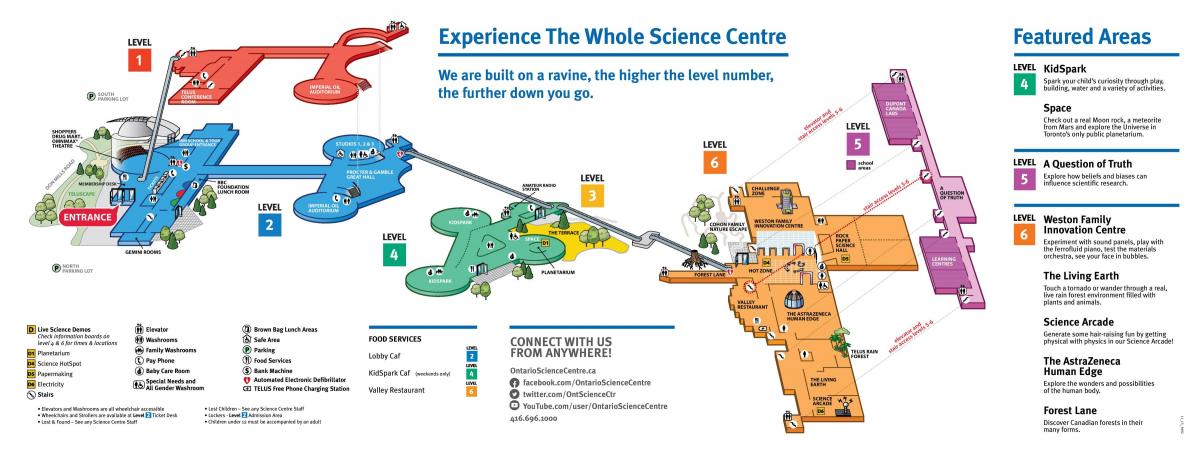 Bản đồ của Ontario trung tâm khoa học