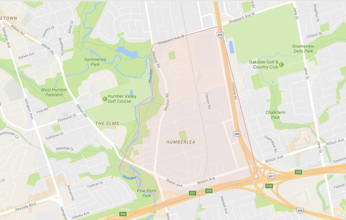Bản đồ của Pelmo Park – Humberlea khu phố Toronto