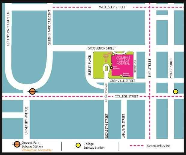 Bản đồ của Phụ nữ Đại học Viện Toronto