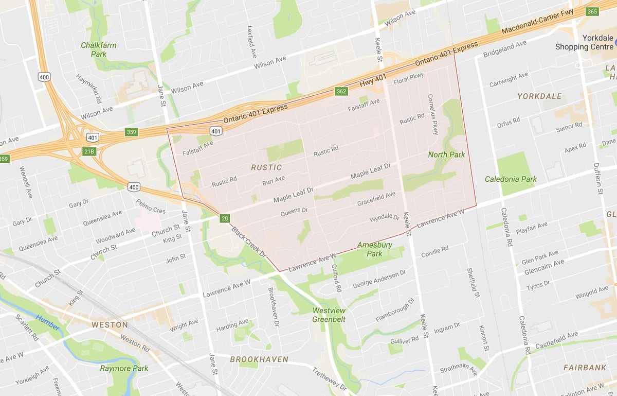 Bản đồ của Phong Leafneighbourhood Toronto