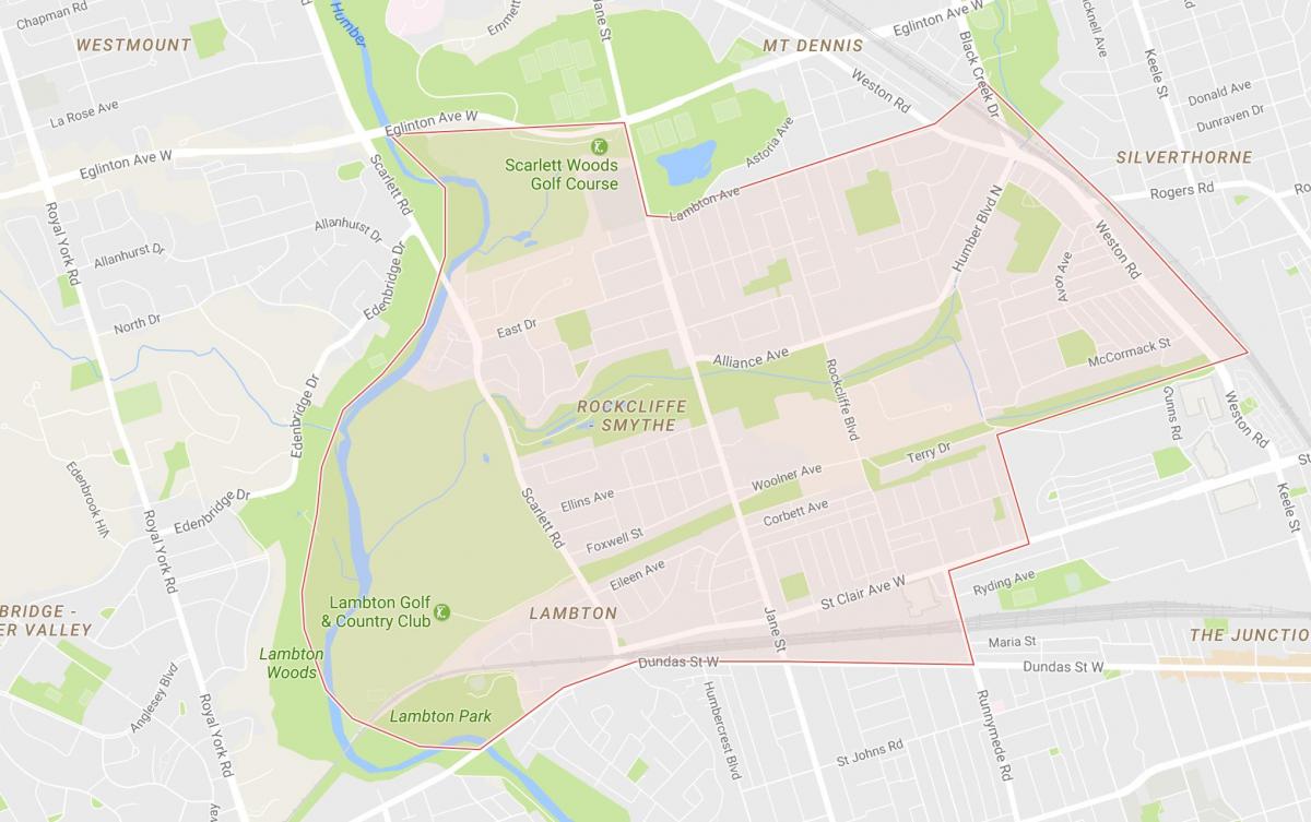 Bản đồ của Rockcliffe–Red, khu phố Toronto