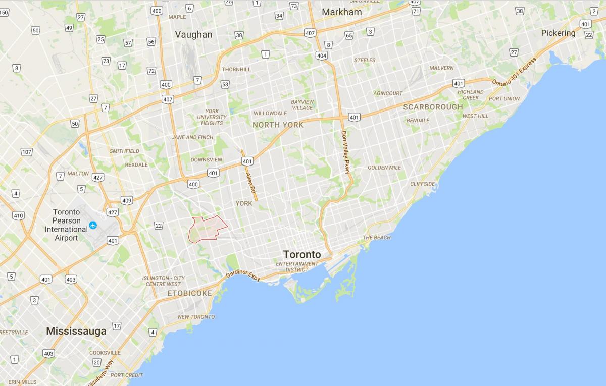Bản đồ của Rockcliffe–Red, quận Toronto