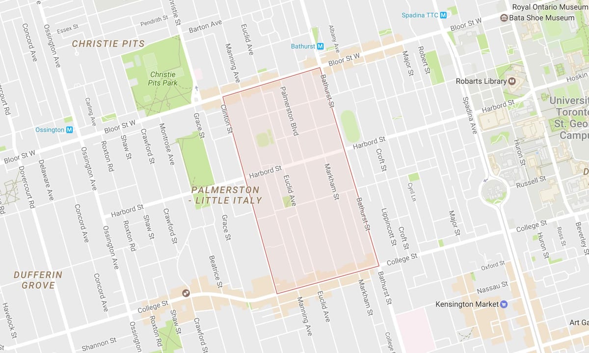 Bản đồ của? khu phố Toronto
