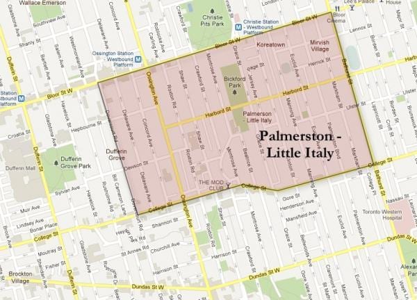 Bản đồ của sự giúp đỡ chút Ý Toronto