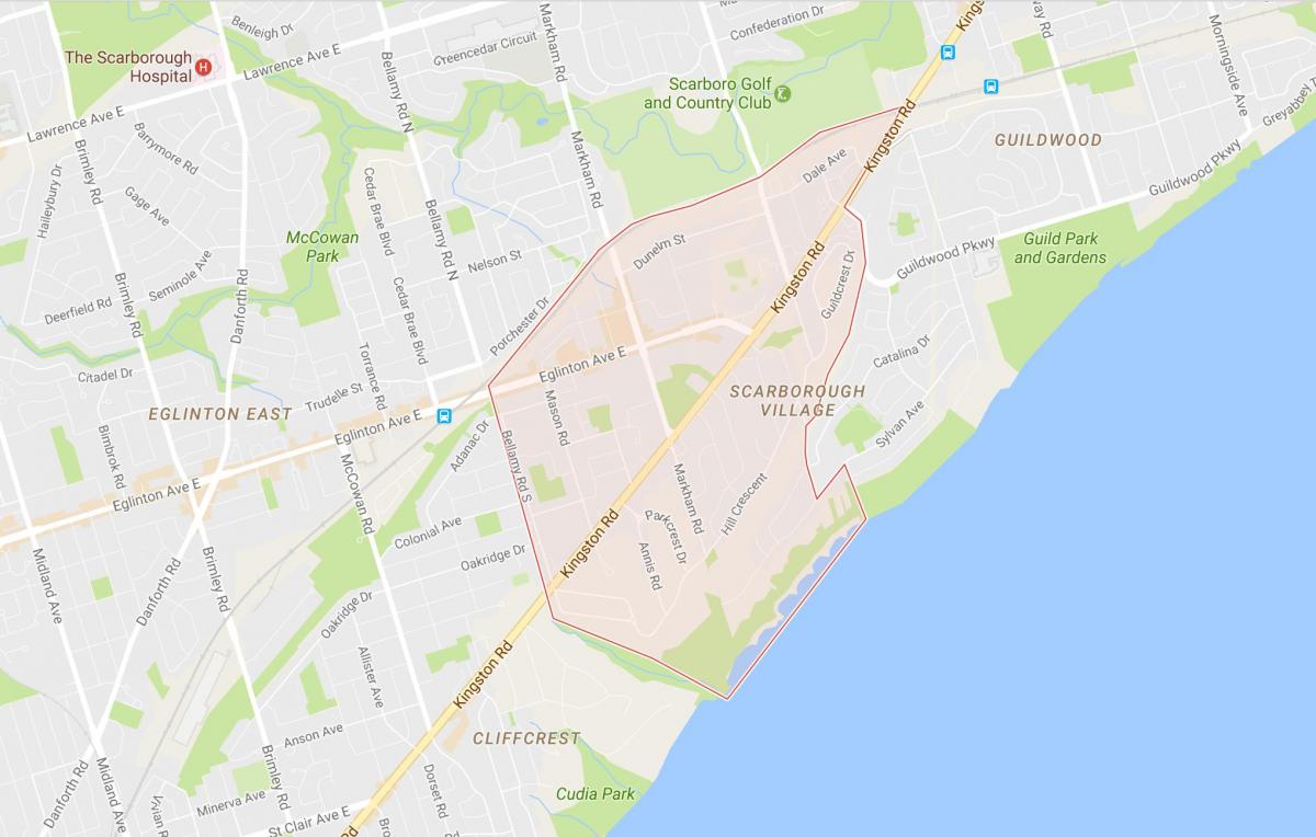 Bản đồ của Scarborough Làng khu phố Toronto