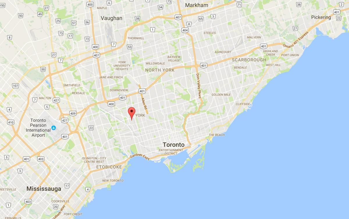 Bản đồ của Silverthorn quận Toronto
