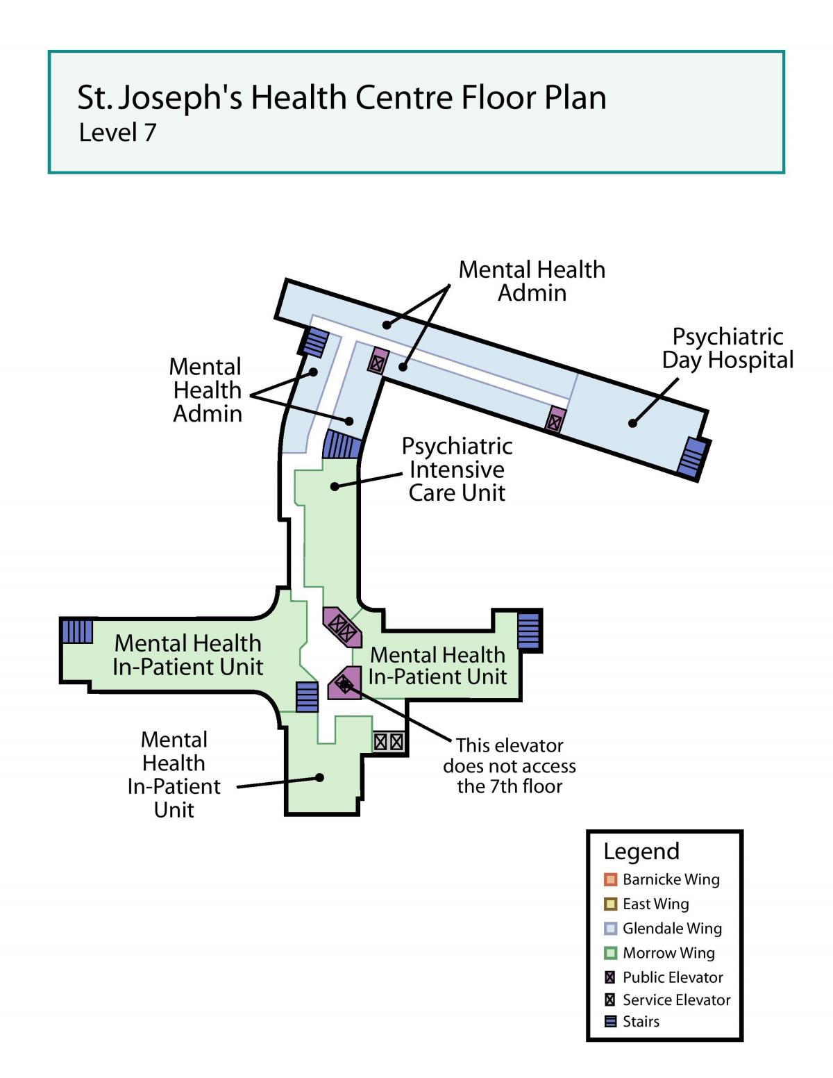 Bản đồ của St. Joseph là trung tâm y Tế ở Toronto cấp độ 7