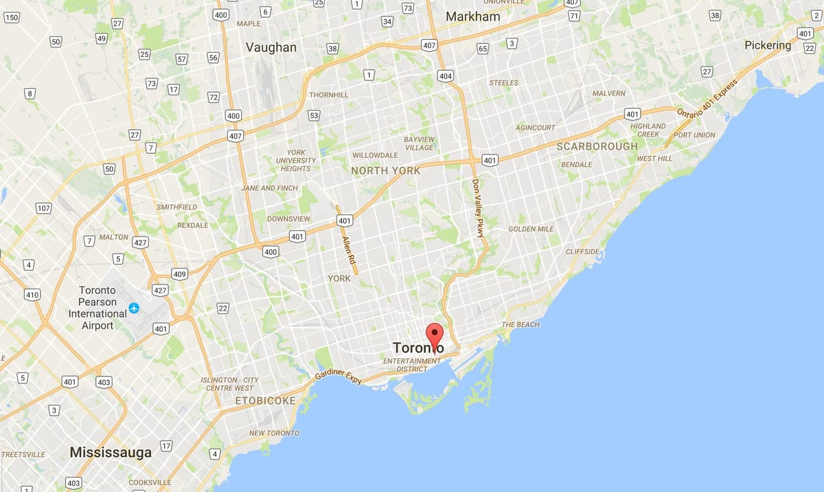 Bản đồ của St. Lawrence quận Toronto