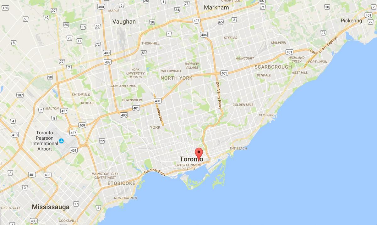 Bản đồ của St. Lawrence quận Toronto