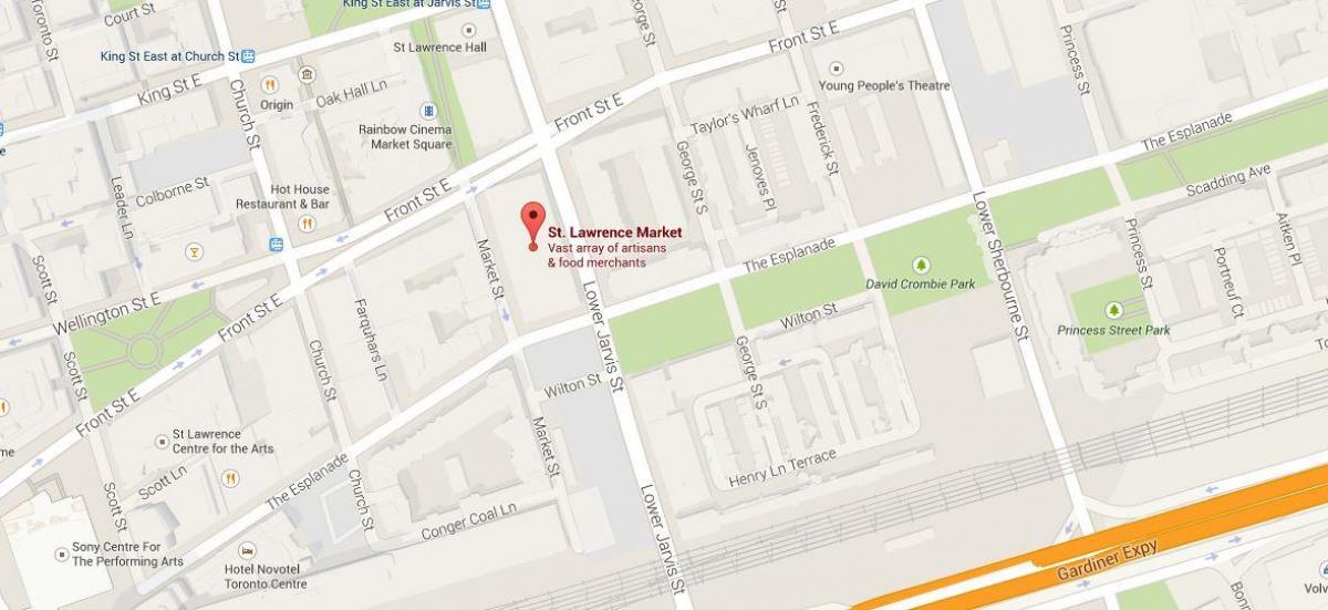 Bản đồ của St. Lawrence thị trường