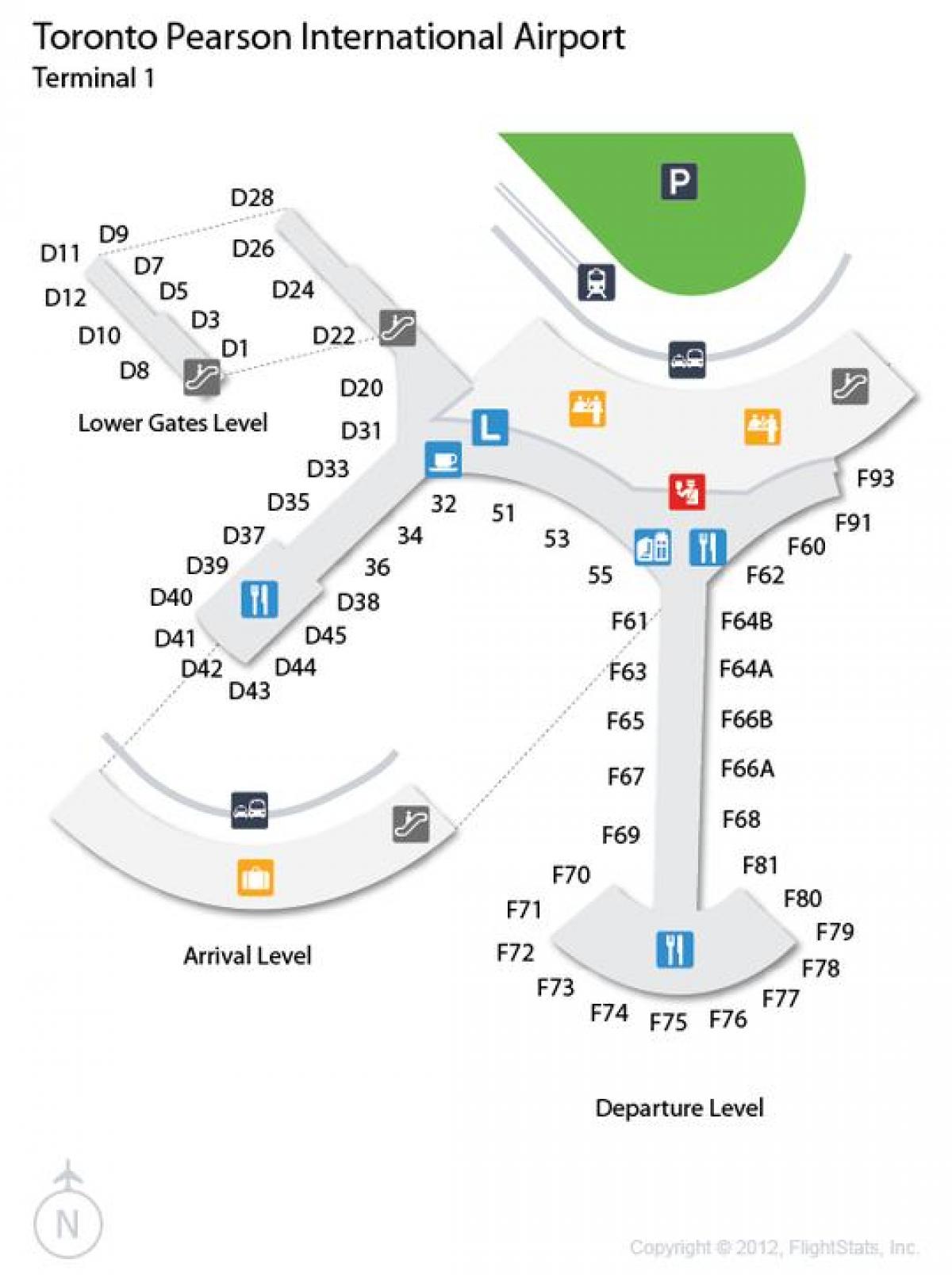 Bản đồ của sân bay quốc tế birmingham thiết bị đầu cuối 1
