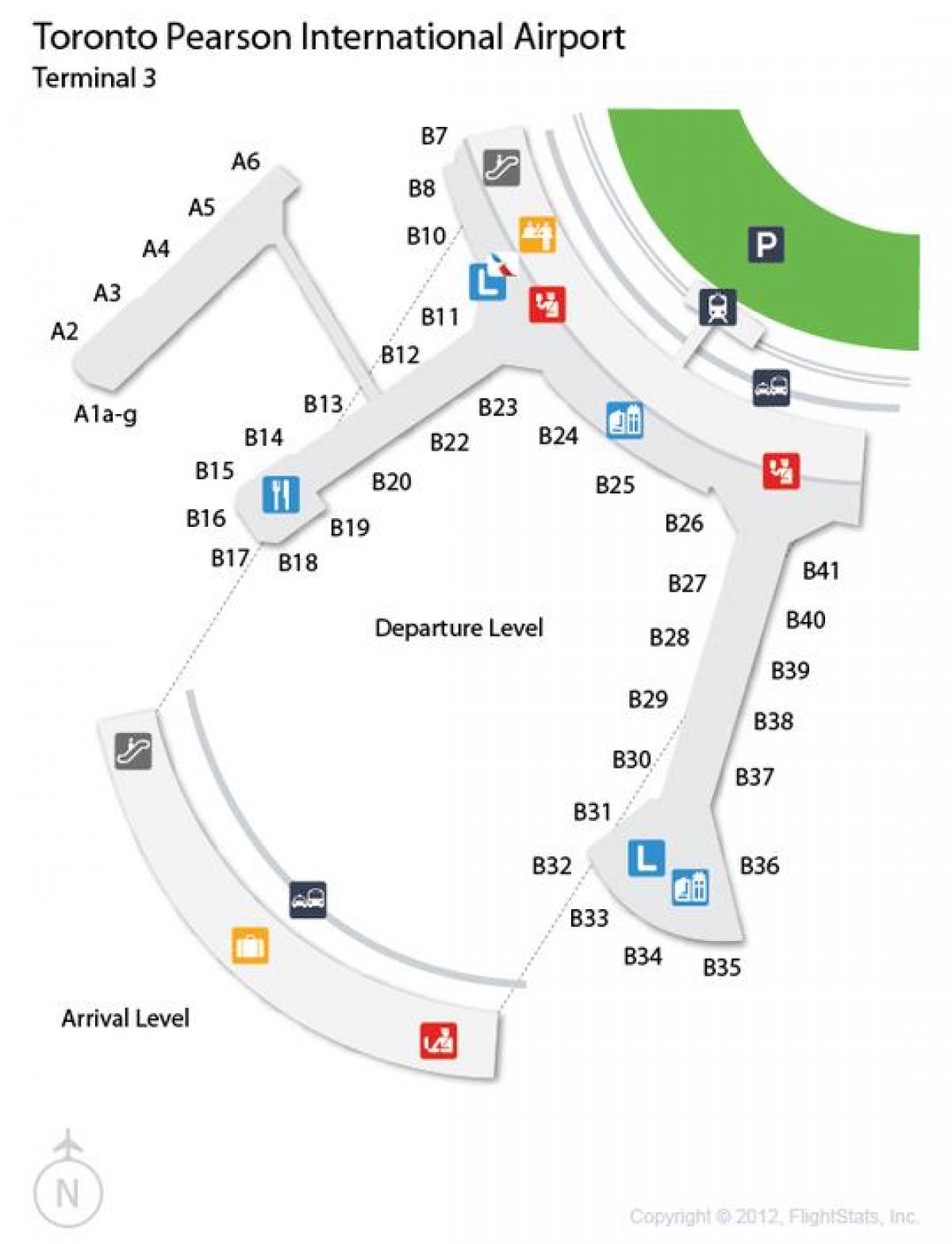 Bản đồ của sân bay Quốc tế birmingham thiết bị đầu cuối 3
