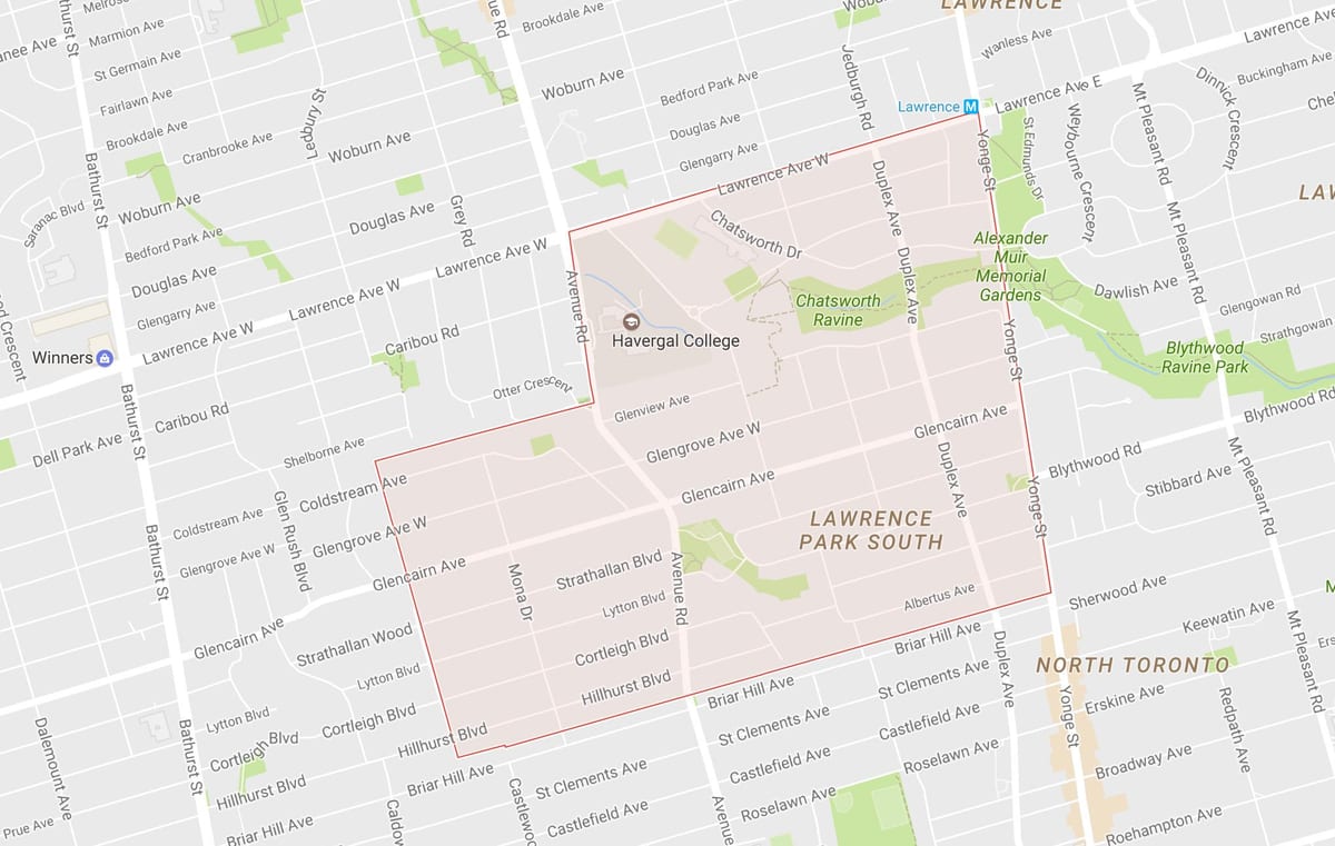 Bản đồ của tất cả những người Park khu phố Toronto