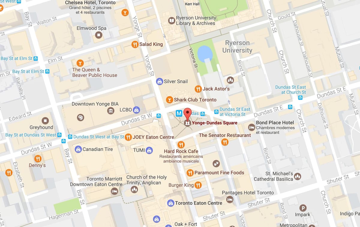 Bản đồ của thế giới thủy cung Toronto