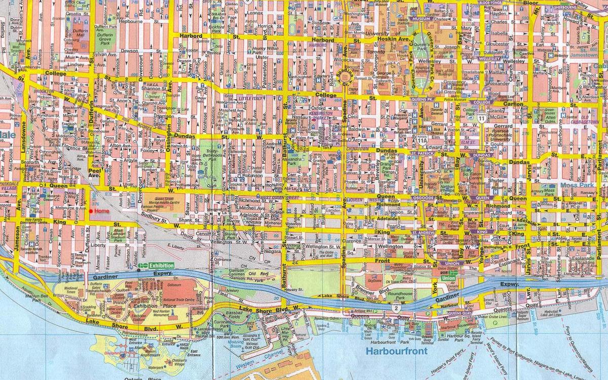 Bản đồ của thành Phố Toronto Canada