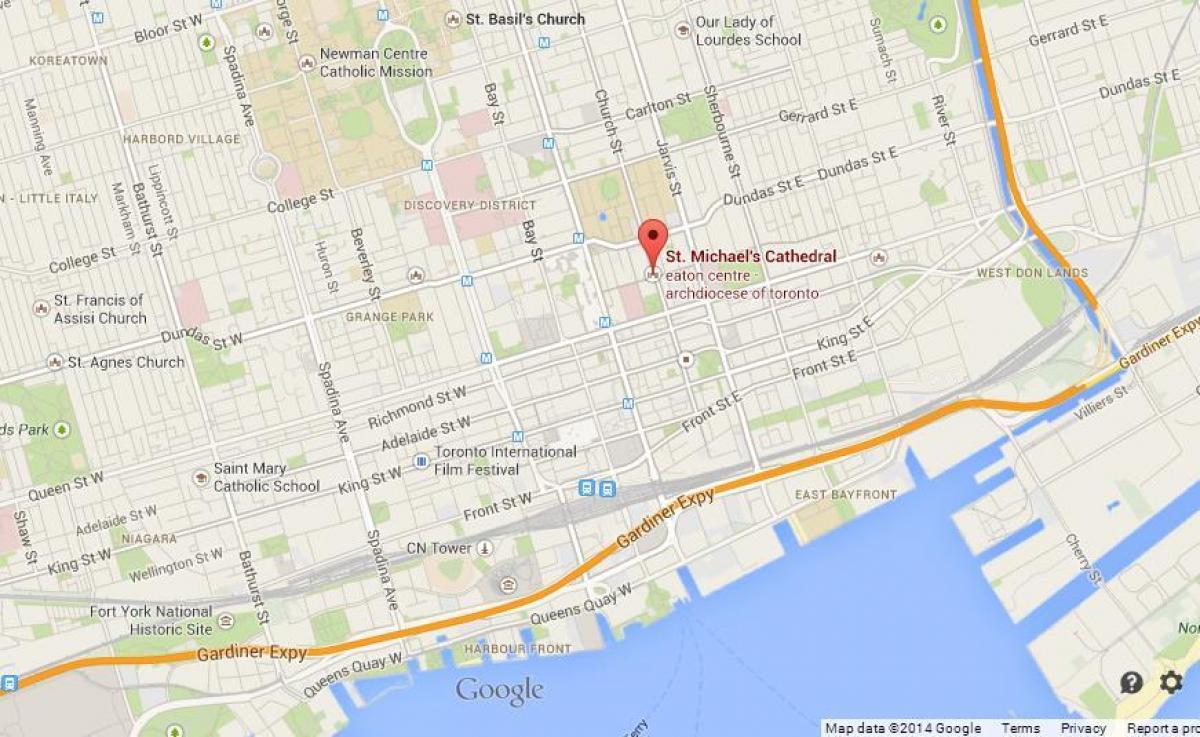 Bản đồ của Thánh Michael Cathedrale Toronto tổng