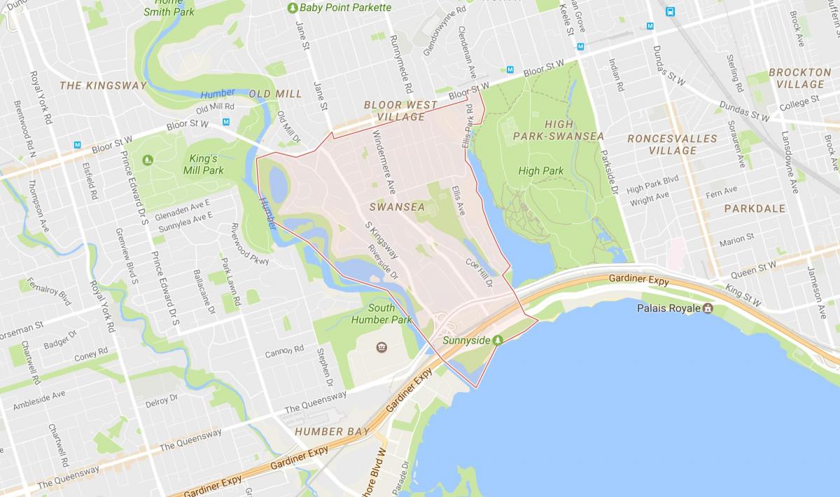 Bản đồ của Tiết khu phố Toronto