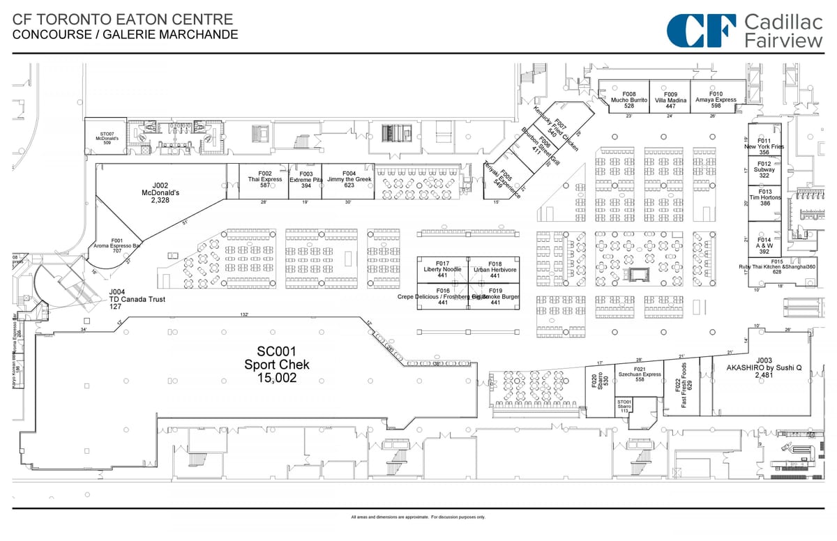 Bản đồ của Toronto Ăn trung Tâm