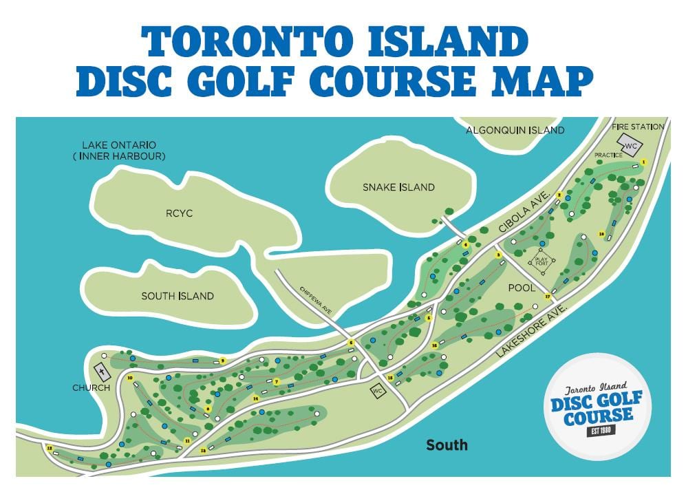 Bản đồ của Đảo Toronto sân golf Toronto