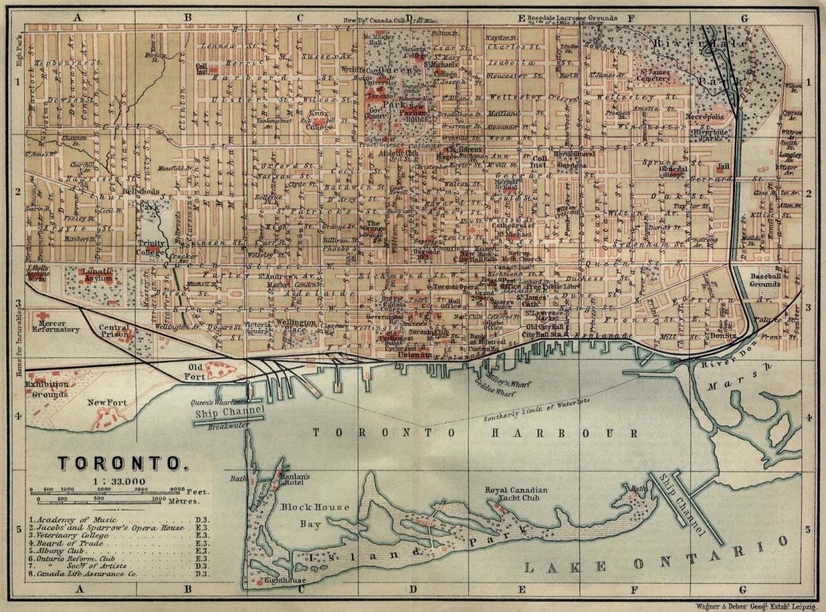 Bản đồ của Toronto năm 1894